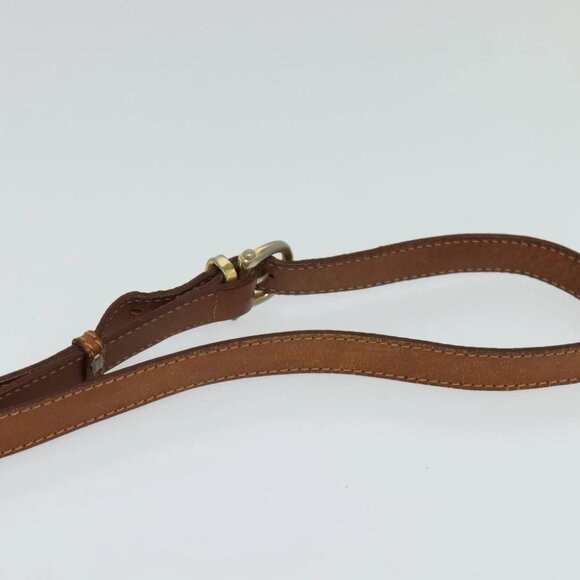 CELINE Macadam Canvas Shoulder Bag PVC Beige Gold Auth 118209 - Picture 12 of 16